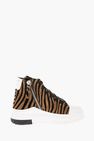 Leather Animalier High Sneakers