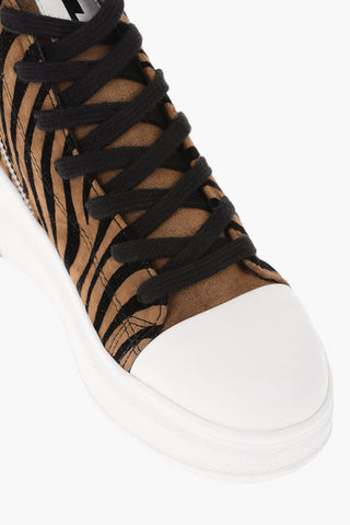 Leather Animalier High Sneakers
