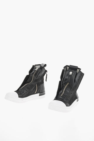 Sneakers Alte in Pelle e Tessuto