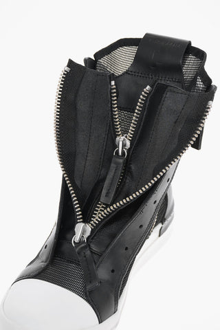 Sneakers Alte in Pelle e Tessuto