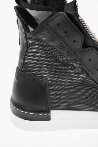 Sneakers Alte in Pelle e Tessuto