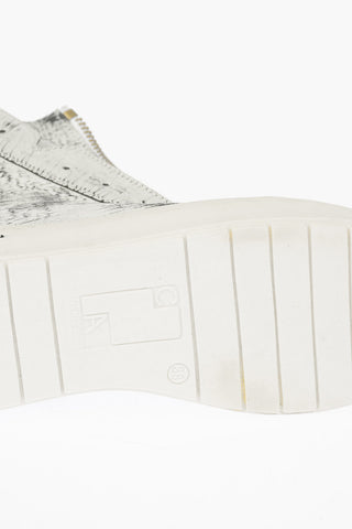 Leather High Sneakers with Zip