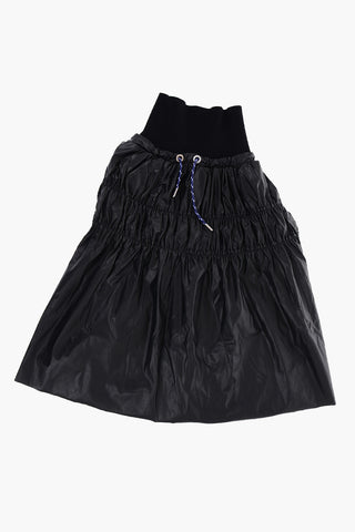 Maxi gonna GLIN in ecopelle a vita alta