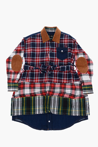 checked shirtdress with belt