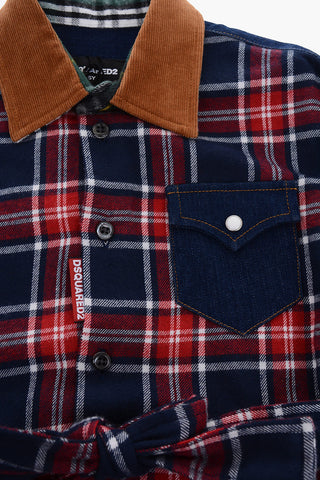 checked shirtdress with belt