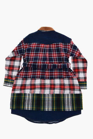 checked shirtdress with belt