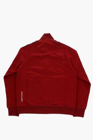 half zip mock-neck sweatshirt