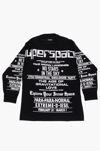 T-shirt TJUSTLSBX1 OVER stampata a manica lunga