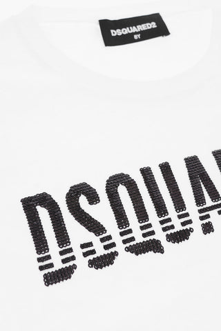 T-shirt con ricamo paillettes