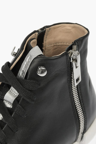 Leather High Sneakers