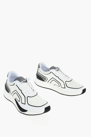 ZZEGNA Fabric and Leather Sneakers