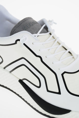 ZZEGNA Fabric and Leather Sneakers