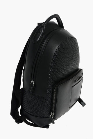 EZ LUXURY Braided Leather Backpack with Zip Closure