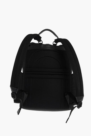 EZ LUXURY Nylon Backpack with Leather Details