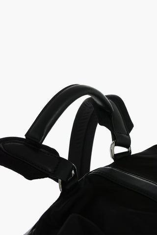 EZ LUXURY Nylon Backpack with Leather Details