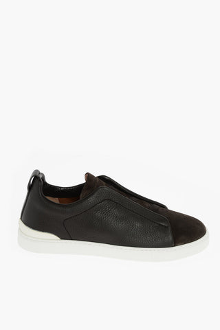COUTURE XXX Suede and Textured Leather Sneakers