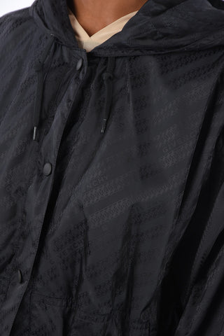 ECONYL Drawstring All-Over Logo Printed Windbreaker