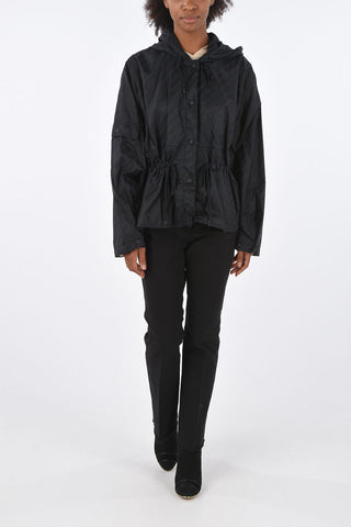 ECONYL Drawstring All-Over Logo Printed Windbreaker