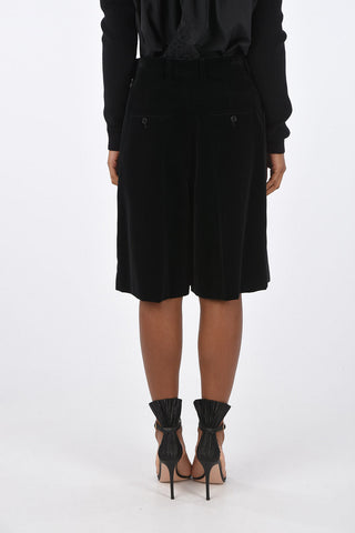 Velvet Hidden Closure High Waist Shorts