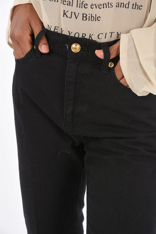 Frayed Hem Flare Jeans