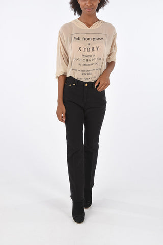 Frayed Hem Flare Jeans