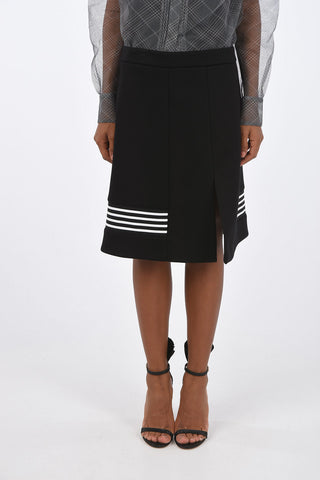 Side contrast Band High Waist Mini-Skirt