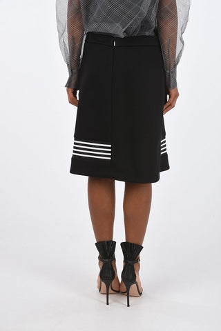 Side contrast Band High Waist Mini-Skirt