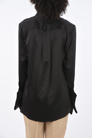 silk asymmetric blouse
