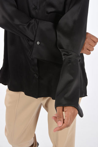 silk asymmetric blouse