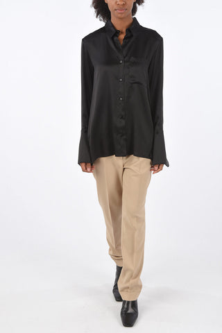silk asymmetric blouse