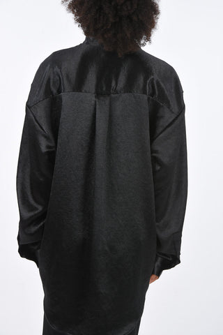 camicia oversize in raso