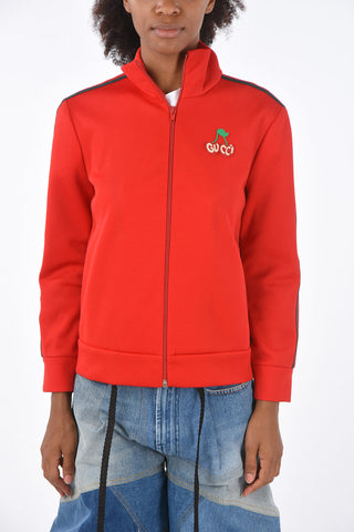 Embroidered Logo Patched Full-Zipped Sweatshirt