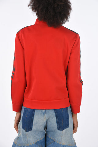 Embroidered Logo Patched Full-Zipped Sweatshirt