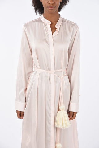 Vestito Chemisier PYJAMAS SHIRT DRESS con Nappine Decorative