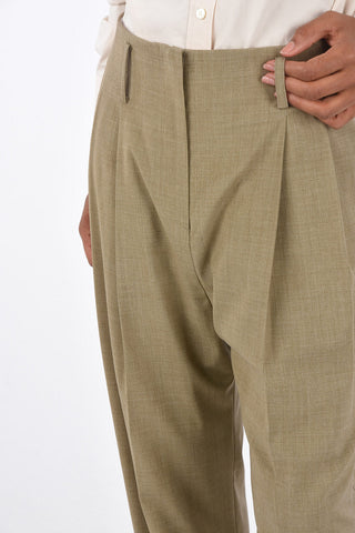 double pleat palazzo pants