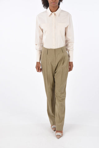 double pleat palazzo pants