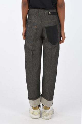 Cuffed Hem WIDE TUBE Skinny Fit Jeans