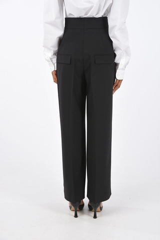 Side Zipped Closure High Waist Wide Leg Pants