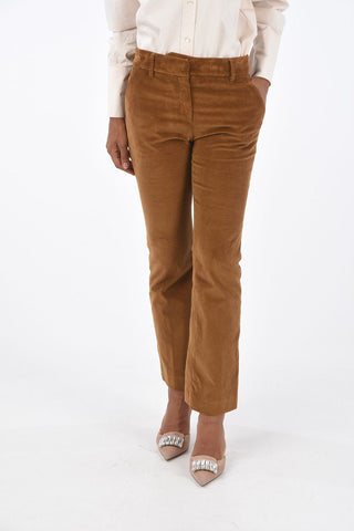 pantalone in velluto a coste con passanti