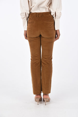 pantalone in velluto a coste con passanti