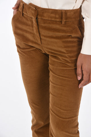 pantalone in velluto a coste con passanti