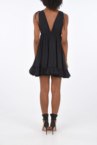 Peplo Hem Sleeveless Mini-Dress