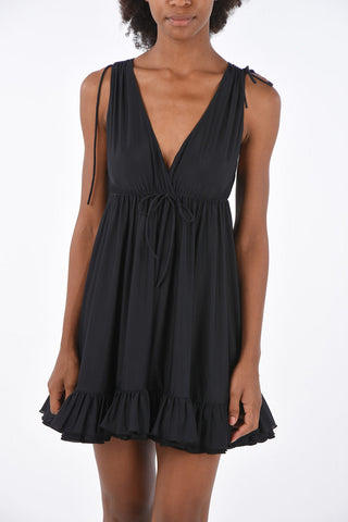 Peplo Hem Sleeveless Mini-Dress