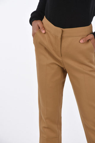 Jewel Button High Waist Cropped Pants