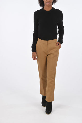 Jewel Button High Waist Cropped Pants