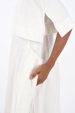Linen Dress LIZA with Martingale