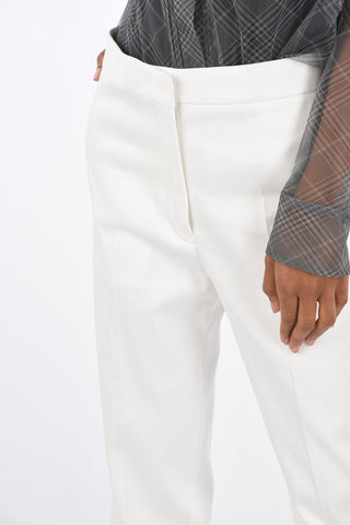 Pantaloni Crop LANG in Twill di Cotone