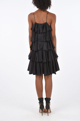 Silk Frill Mini Dress