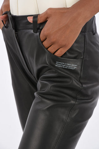 leather bootcut pants