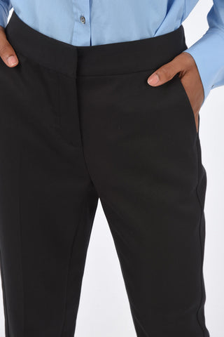 Jewel Button High Waist Cropped Pants